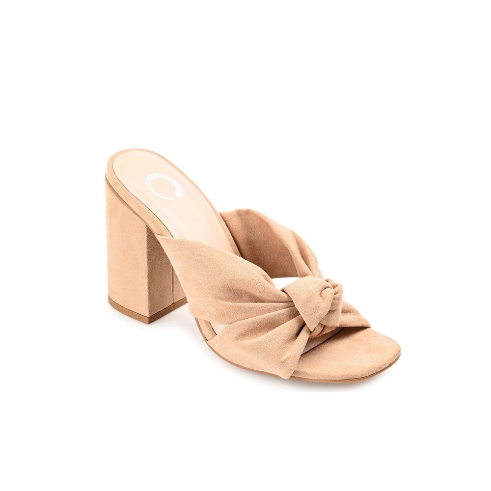 Journee Collection Womens 10 M Tan Tabithea Block Heel Pumps Heels NIB NQ4